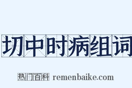 切中时病组词是什么意思的图片